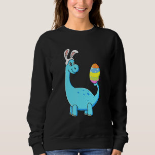 Easter Day T Rex Dino Rabbit Ears With Egg Boys Gi Sweatshirt