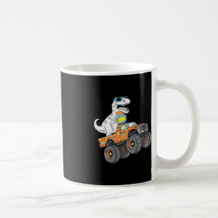 Easter Day T Rex Dino Riding A Monster Truck Boys  Coffee Mug