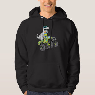 Easter Day T Rex Dino Riding A Monster Truck Boys Hoodie