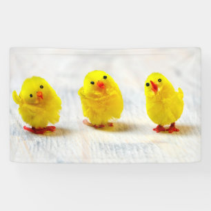 Easter Decoration - chicks in a row Banner