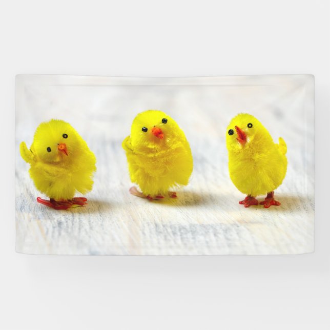 Easter Decoration - chicks in a row Banner (Horizontal)