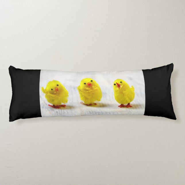 Easter Decoration - chicks in a row Body Pillow (Back)