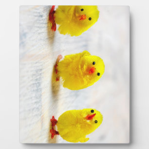 Easter Decoration - chicks in a row Plaque