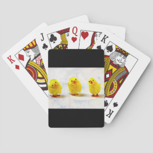 Easter Decoration - chicks in a row Playing Cards