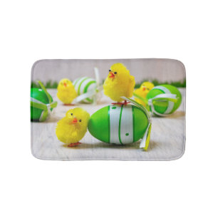 Easter Decoration - Easter egg and chicks Bath Mat
