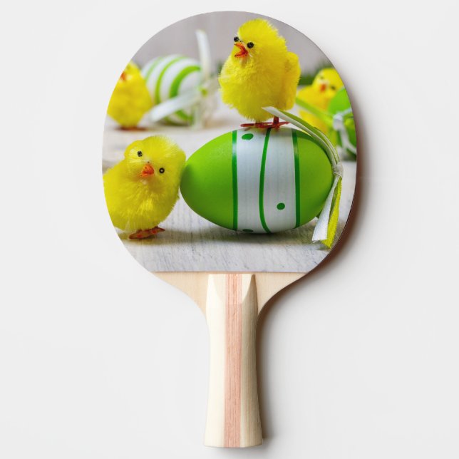 Easter Decoration - Easter egg and chicks Ping Pong Paddle (Back)