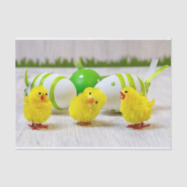 Easter Decoration - Easter egg and chicks Tissue Paper (Front)