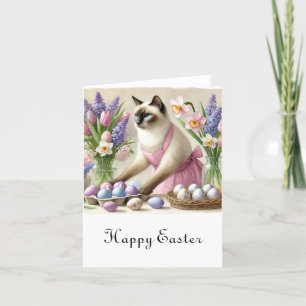Easter decoration for Cat Mom Holiday Card