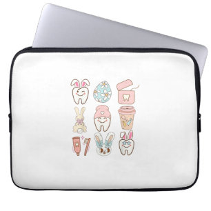 Easter Dental Assistant Tooth Bunny Dentist T-Shir Laptop Sleeve