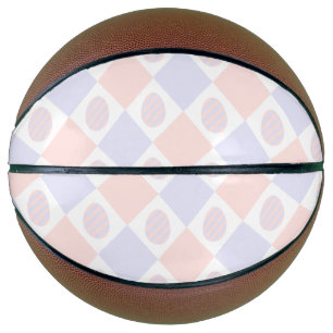 Easter Diamond Pattern with Decorated Eggs Basketball