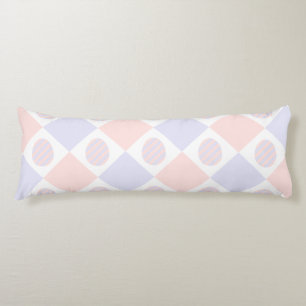 Easter Diamond Pattern with Decorated Eggs Body Pillow