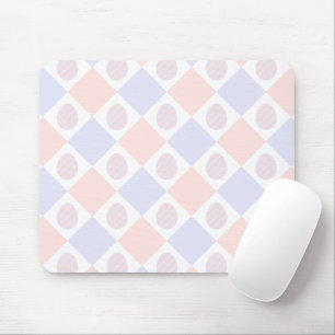 Easter Diamond Pattern with Decorated Eggs Mouse Pad