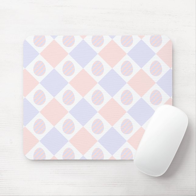 Easter Diamond Pattern with Decorated Eggs Mouse Pad (With Mouse)