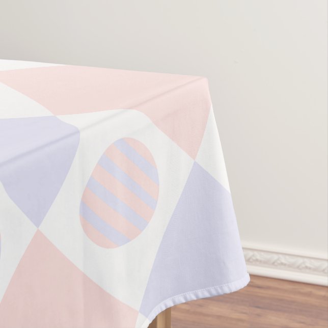 Easter Diamond Pattern with Decorated Eggs Tablecloth (In Situ)