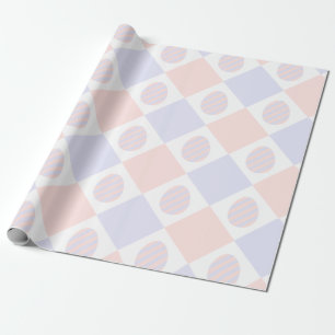 Easter Diamond Pattern with Decorated Eggs Wrapping Paper