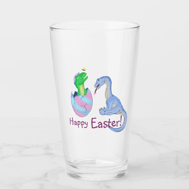 Easter Dinos Glass (Front)