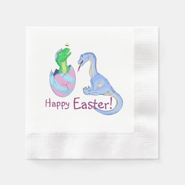 Easter Dinos Napkin (Front)