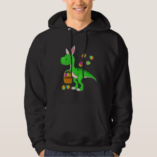 Easter Dinosaur Bunny Ears Easter Basket Stuffers Hoodie