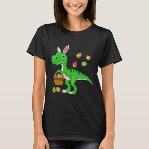 Easter Dinosaur Bunny Ears Easter Sket Stuffers Ki T-Shirt