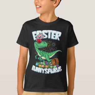 Easter Dinosaur Shirt Bunny Egg Hunt Kids Boys Vel