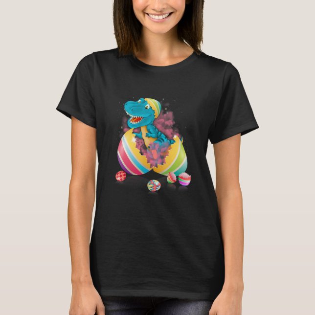 Easter Dinosaur Toddler Bunny Easter Basket Boys K T-Shirt (Front)