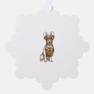Easter Dog Bunny Costume Christian Festival Egg Ornament Card