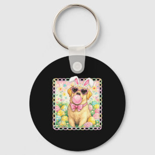 Easter Dog Bunny Ears Funny Labrador Easter Bunny Keychain