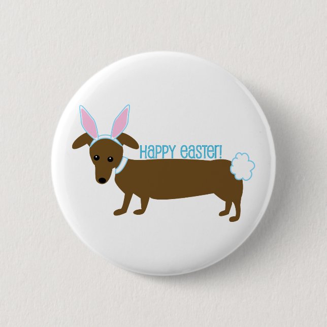 Easter Doggie 2 Inch Round Button (Front)