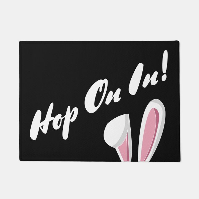 Easter Door Mat - Hop On In! (Front)