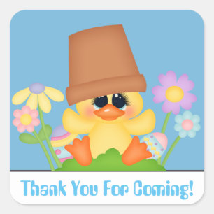 Easter Duck egg hunt Thank you sticker