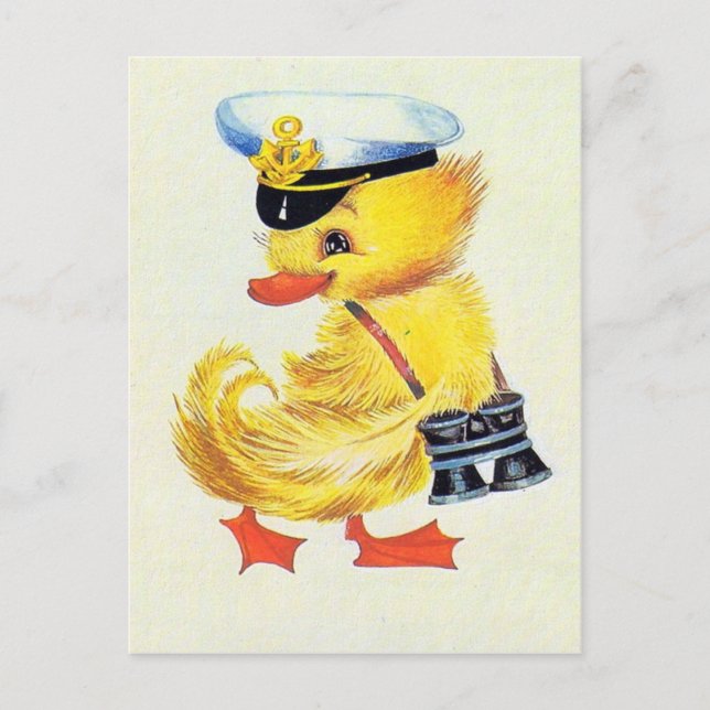 Easter Duck Holiday Postcard (Front)