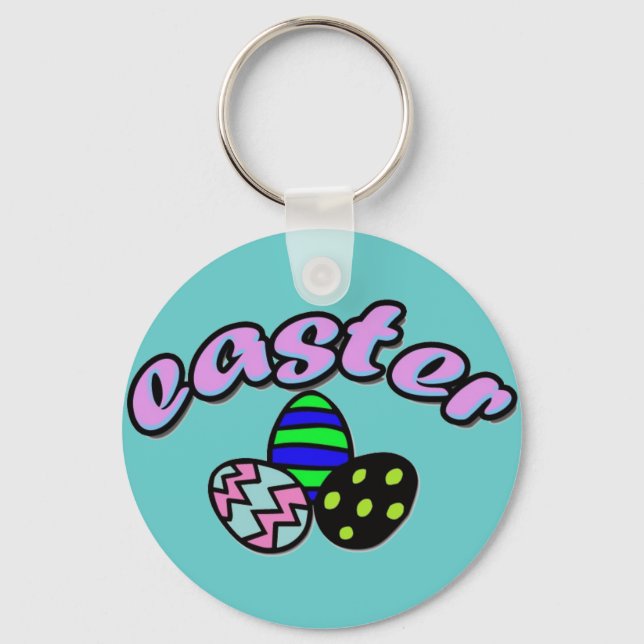 Easter & Dyed Eggs - Keychain (Front)