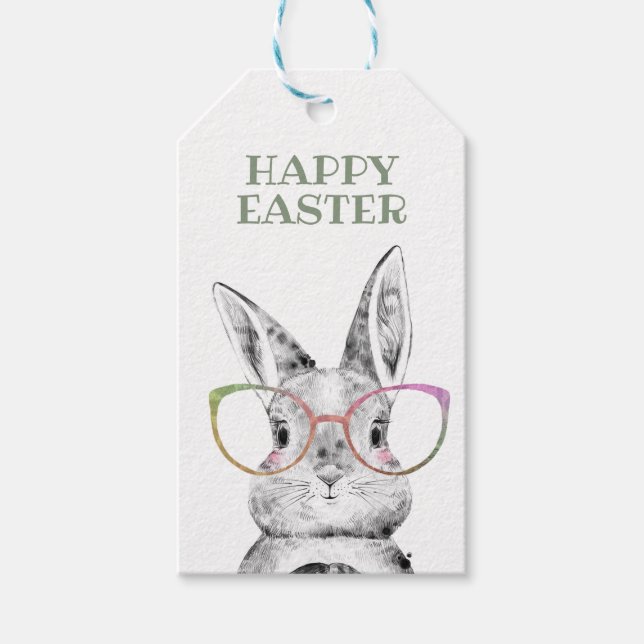 Easter, Easter basket, Bunny  Gift Tags (Front)