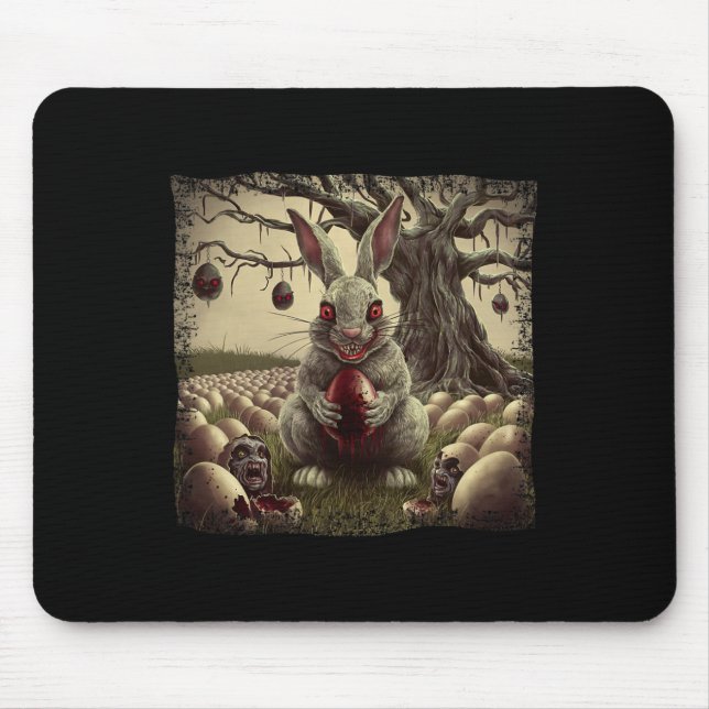 Easter Easter Bunny Horror Zombie Easter Egg  Mouse Pad (Front)