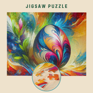 Easter Egg abstract vivid Colour Flow -  Jigsaw Puzzle