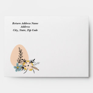 Easter Egg and Spring Flowers Easter Envelopes