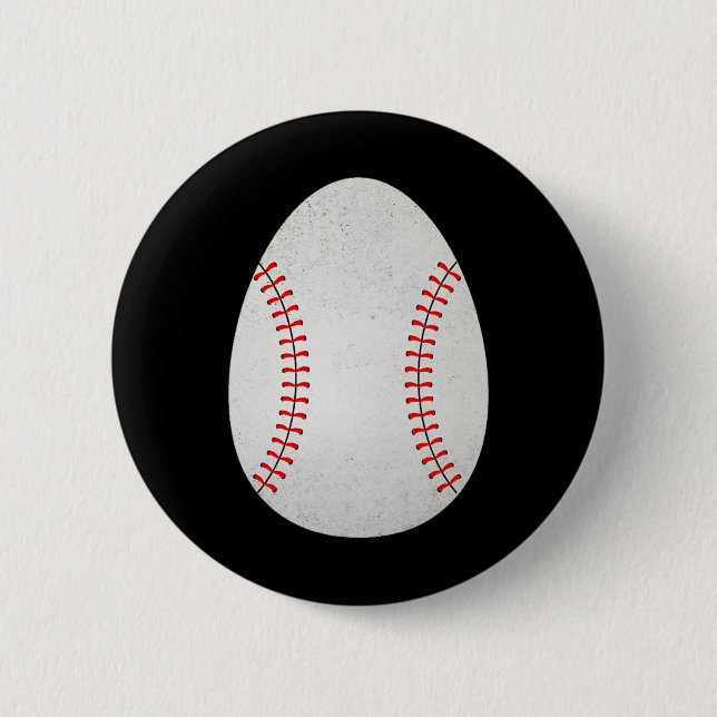 Easter Egg Baseball Easter Kids Boys  2 Inch Round Button (Front)