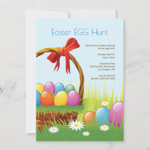 Easter Egg Basket Picnic Invitation
