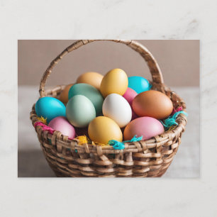 Easter egg Basket  Postcard