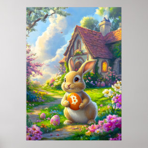 Easter Egg Bitcoin Crypto Poster