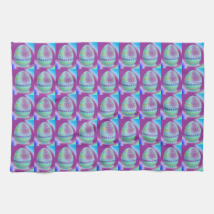 Easter Egg Blues Kitchen Towel