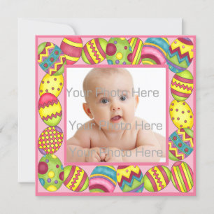 Easter Egg Border Photo Card