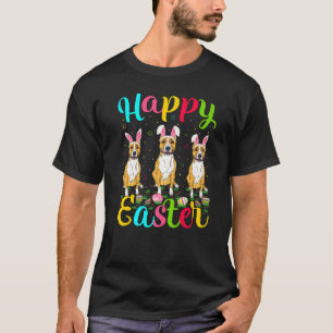 Easter Egg Bunny Staffordshire Bull Terrier Dog Ha T-Shirt