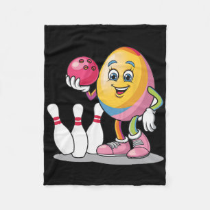 Easter Egg Colourful Costume Bowling Player Team L Fleece Blanket
