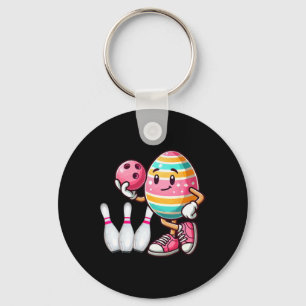 Easter Egg Colourful Costume Bowling Player Team L Keychain