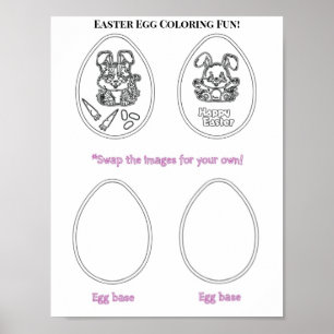 Easter Egg Colouring Fun! Poster