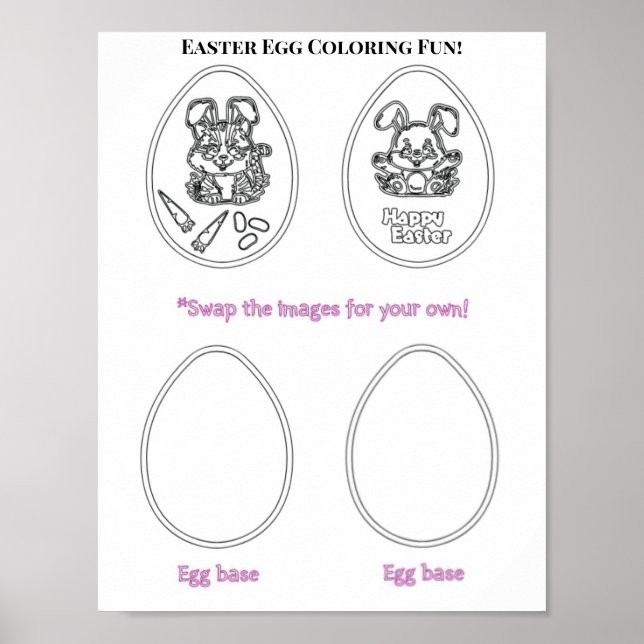 Easter Egg Colouring Fun!  Poster (Front)