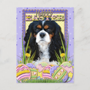 Easter Egg Cookies - Cavalier - Tri-colour Holiday Postcard