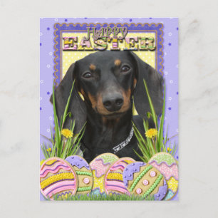 Easter Egg Cookies - Dachshund Holiday Postcard
