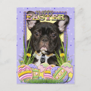 Easter Egg Cookies - French Bulldog Holiday Postcard